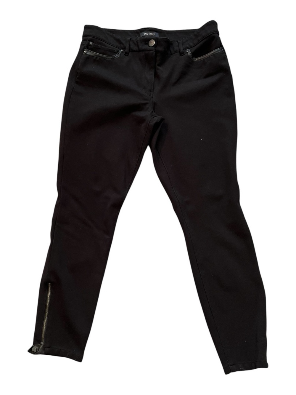 White House Black Market Black Ankle Zip Skinny Pants Size 8R